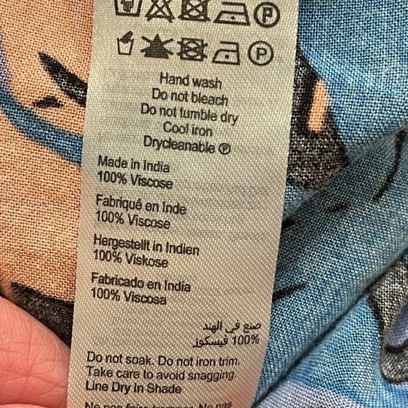 Loralette Women's Dress Size 20 Multicolor Floral Tie Back Bell Sleeves V-Neck - Picture 9 of 9